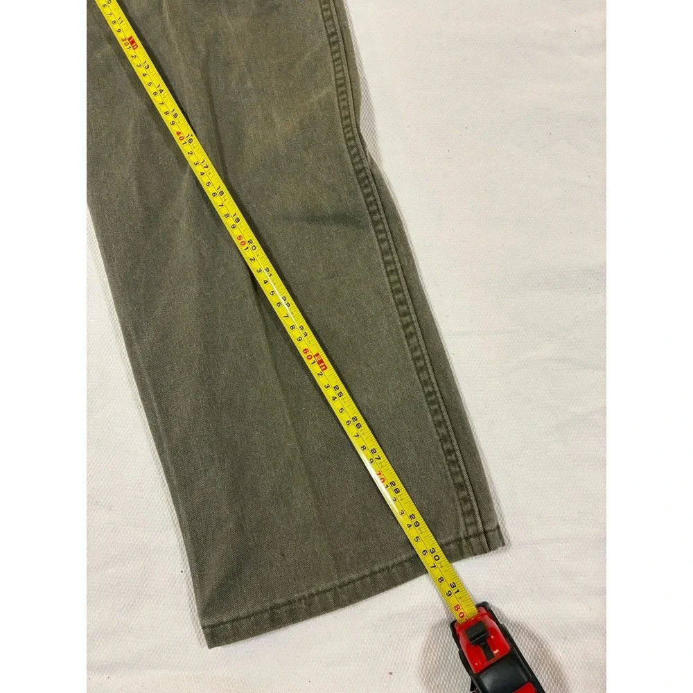 Vintage‎ Dickies W33 L30 Cargo Pants Olive Green Pleated Workwear Skater Y2K